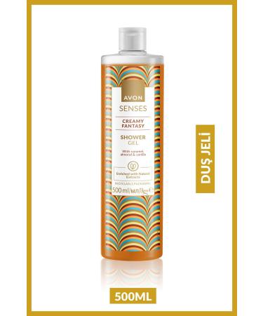 Avon Senses Creamy Fantasy Caramel Almond and Vanilla Shower Gel 500 Ml.