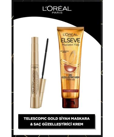 L'Oreal Paris Telescopic Mascara & Elseve Miraculous Oil Hair Beautifying Cream 150 ml - Dry and Hard Hair