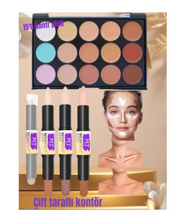 MT 15 Contour Palette Concealer 3 Pieces Double Sided Contour