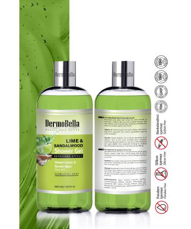 DERMOBELLA Lime and Sandalwood Shower Gel 500 ml - Buy Online on GoSupps.com