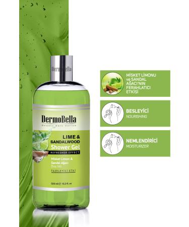 DERMOBELLA Lime and Sandalwood Shower Gel 500 ml - Buy Online on GoSupps.com