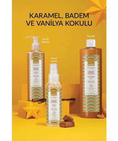 Avon Senses Creamy Fantasy Caramel Almond and Vanilla Shower Gel 500 Ml. - Buy Online on GoSupps.com