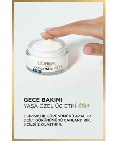 L'Oreal Paris L'or al Paris Age Expert 40+ Anti-Wrinkle Firming Night Cream 50ml Live Look - Buy Online on GoSupps.com