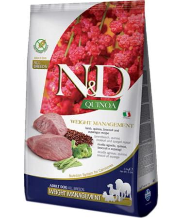 N & D Quinoa Weight Management Lamb Adult Dog Food 2.5 kg