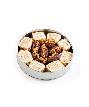 Haci Serif Sultan Turkish Delight - Dates 500g Round Metal Box