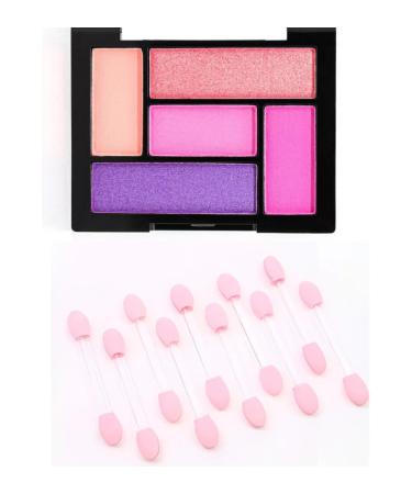 AcarlarTicaret Intense Pigmented 5 Matte and Shimmer Eyeshadow Palette - 10 Applicators