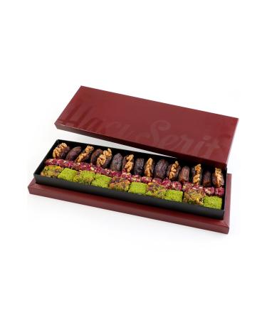 Hac erif Boh a Sultan Turkish Delight - Double Roasted Turkish Delight 900g 3 Row Claret Red Box