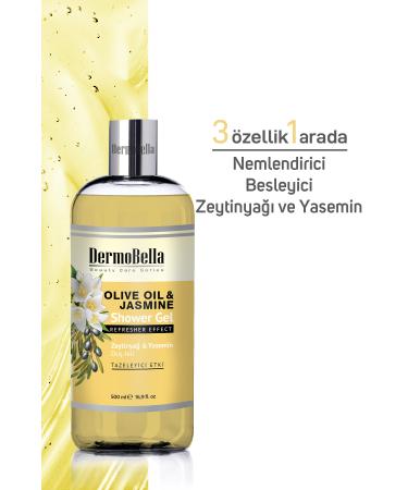 DERMOBELLA Olive Oil and Jasmine Essence Shower Gel 500 ml - Buy Online on GoSupps.com