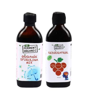 Beferment Organic Spirulina Mix 220 ML + Beferment Organic Resveratrol Syrup 220g