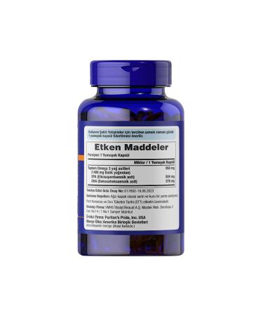 Puritan's Pride Omega 3 1400 Mg 60 Capsules - Buy Online on GoSupps.com