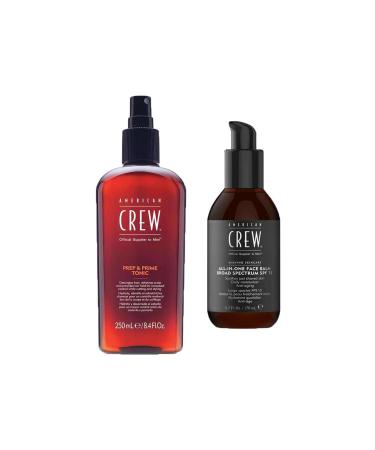 American Crew Men's Face Balm 170ML+Prep & Prime Pre-Haircut Preparation and Styling