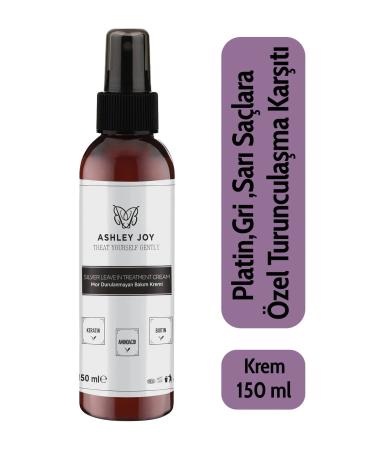 Ashley Joy Platinum Grey Anti-Orange Keratin Leave-In Purple Hair Conditioner