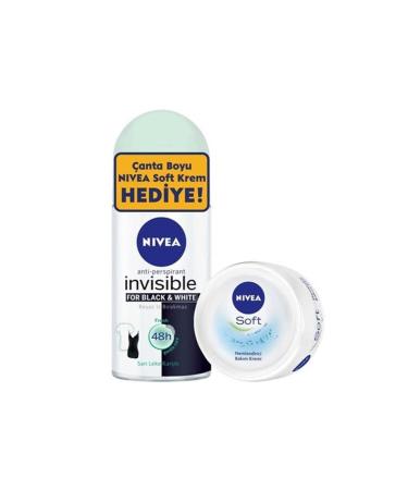 NIVEA Deo Roll-on 50 Ml Invisible Fresh + Soft Cream 50 Ml
