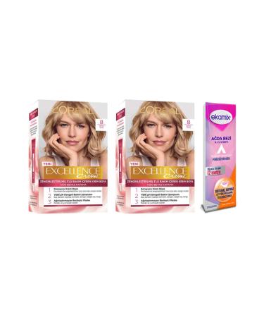 L'Oreal Paris Excellence Creme Paint 8 Dark Blonde 2 Pieces