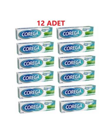 Corega Super Denture Adhesive Mint Cream 40 gr 12 Pieces