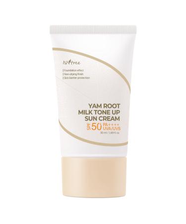Isntree Yam Root Milk Tone Up Sun Cream 50 Ml (Tone Equalizing Vegan Sun Cream Spf50+/pa++++)