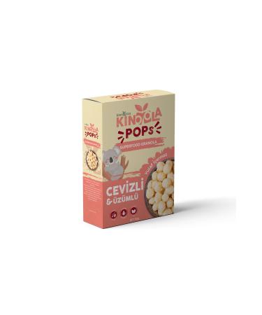 Biorootzo Quinoola Pop Breakfast Cereal with Walnuts and Raisins Oatmeal-Free Gluten-Free Vegan Granola 150 gr