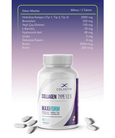 Colastin Collagen 1-2-3 Maxiform 60 Tablets 2 Pieces - Buy Online on GoSupps.com