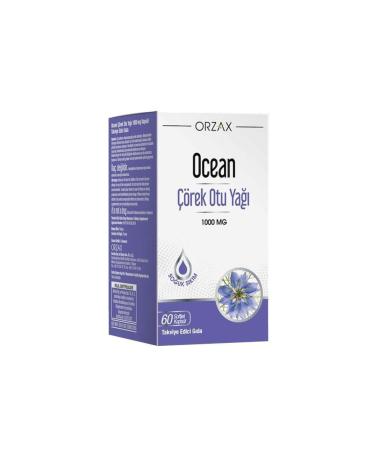 Ocean Orzax Ocean Black Cumin Oil 1000 mg 60 Capsules Black Cumin Oil Containing Supplementary Food..orzx