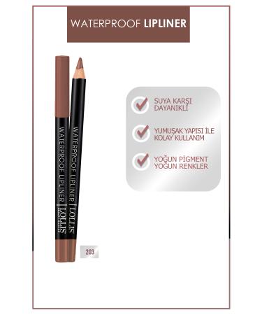 Lollis Waterproof Lipliner 203 Dried Rose / Waterproof Lip Pencil 203 Dried Rose - Buy Online on GoSupps.com