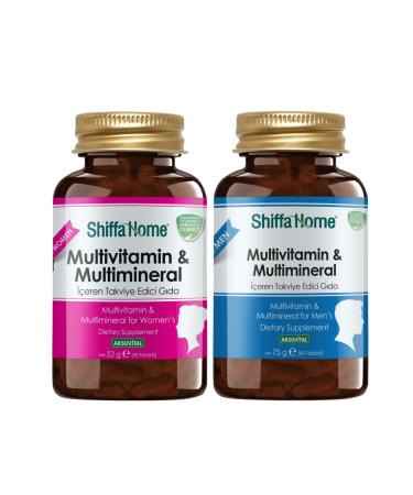Shiffa Home MULTIVITAMIN and MULTIMINERAL - WOMEN and MEN SET / Herbal Capsule