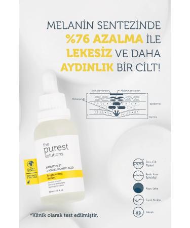 The Purest Solutions Anti-Spot Arbutin Skin Care Serum 30 Ml (arbutin 2% + Hyaluronic Acid) - Buy Online on GoSupps.com