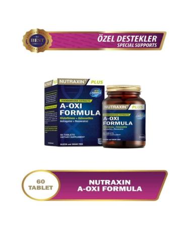 Nutraxin A-Oxi Formula Glutathione Resveratrol Rich Content Supplementary Food 60 Tablets