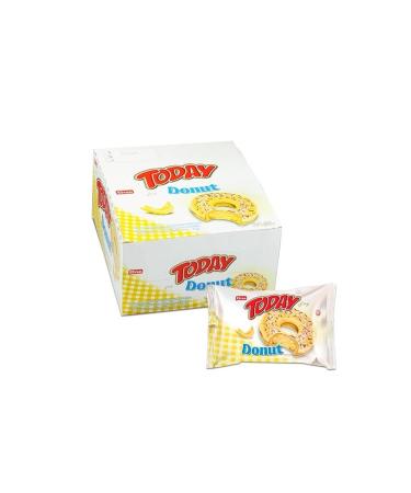 Elvan Today Donut Cake Banana 35 Gr. 24 Pieces (1 Box) - Buy Online on GoSupps.com
