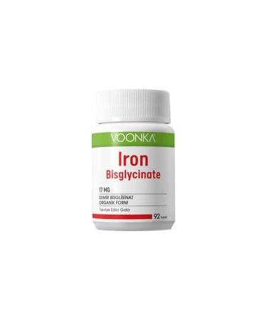 Voonka Iron Bisglycinate 92 Capsules