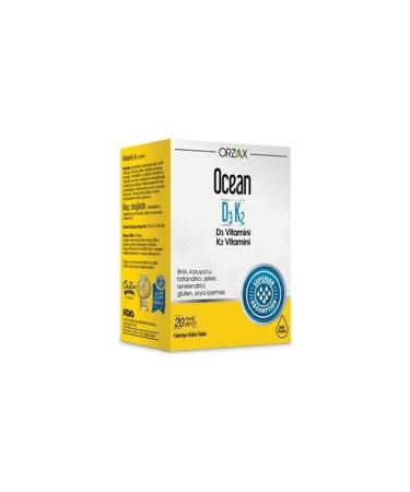 Ocean D3K2 Vitamin Drop 20 ml D3K2 vitamin supplement that helps protect bones.orzx