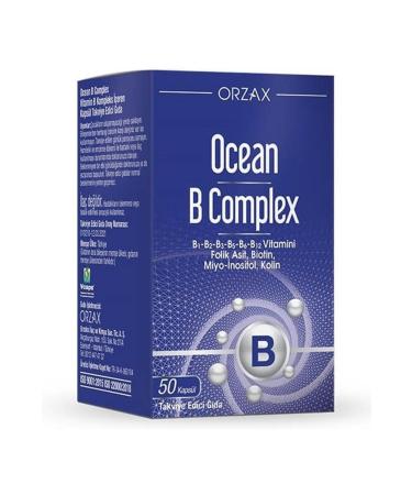 Ocean B Complex Supplementary Food 50 Capsules Supplementary food containing B vitamins..orzx