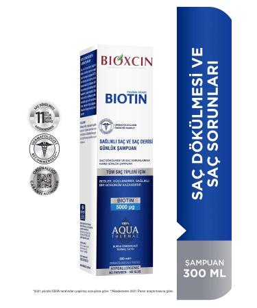 Bioxcin Biotin Shampoo 300 ml Sensitive Scalp Soothing Daily Shampoo