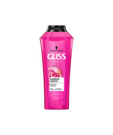 Gliss Supreme Length Protective Shampoo - 400 ml with Biotin Complex and Peony Flower Extract