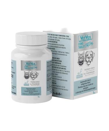 VETVEX Cons Cat and Dog Indigestion Reliever Tablet 75 Tabs.