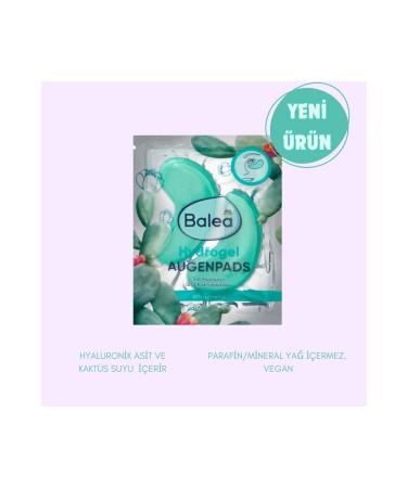 BALEA CACTUS WATER EYE CONTOUR MASK HYDROGEL SHINY GERMAN QUALITY