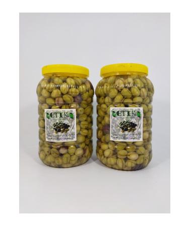 ethical local products Mudanya Type Green Sliced Sweet Olives 2 Pack 3 Kg 3 Kg