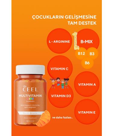 Vita Ceel 2-Pack Children's Developmental Multivitamin Vitamin C D B Mix L-arginine - Buy Online on GoSupps.com