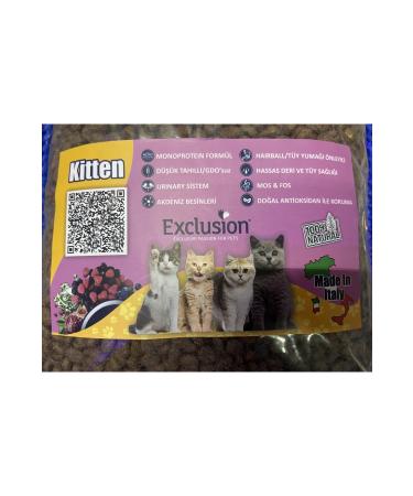 Exclusion Low Grain Kitten Food with Chicken Blueberry and Pomegranate 1kg (Made in ITALY)