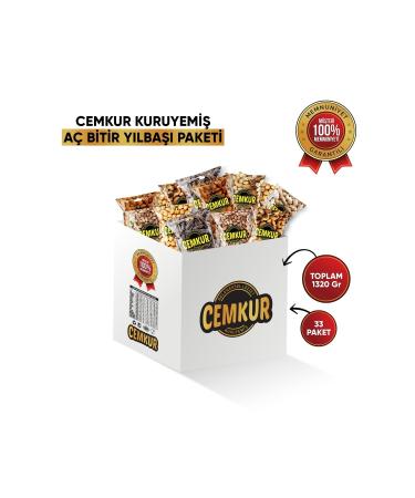 CEMKUR NUTS Open and Finish Package Mixed Nuts Package - 33 Package 1320gr
