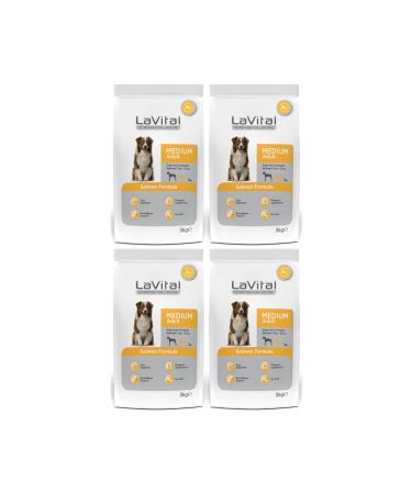 La Vital LaVital Salmon Medium Breed Adult Dog Food 3 kg - 4 Pieces