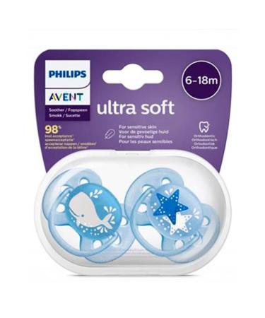 Philips ( 1 PIECE ) Philips Avent 6-18 Months Male Ultra Soft Pacifier