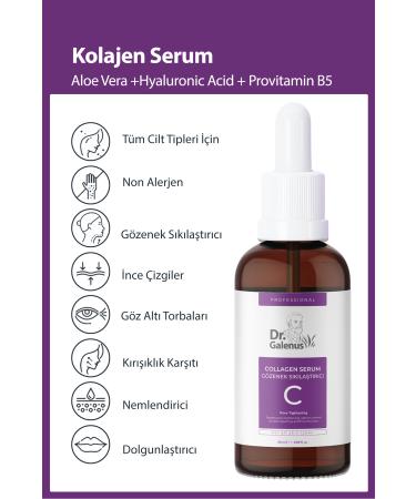 Dr. Galenus Anti-Aging Collagen Care Serum (PRO VITAMIN B5 ALOE VERA HYALURONIC ACID) 20 ml - Buy Online on GoSupps.com