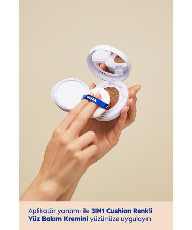 NIVEA Cellular Expert Finish 3in1 Cushion Tinted Medium Tone Face Care Cream 15ml Hyaluron and Collagen - Buy Online on GoSupps.com