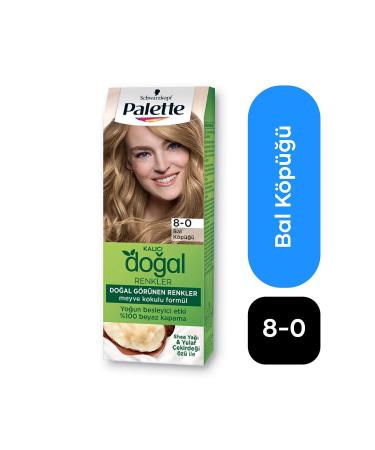 Palette Permanent Natural Colors Hair Dye No: 8.0 Honey Foam