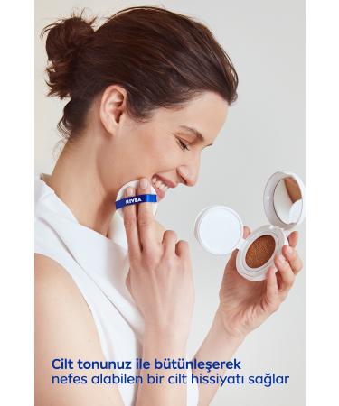 NIVEA Cellular Expert Finish 3in1 Cushion Tinted Medium Tone Face Care Cream 15ml Hyaluron and Collagen - Buy Online on GoSupps.com