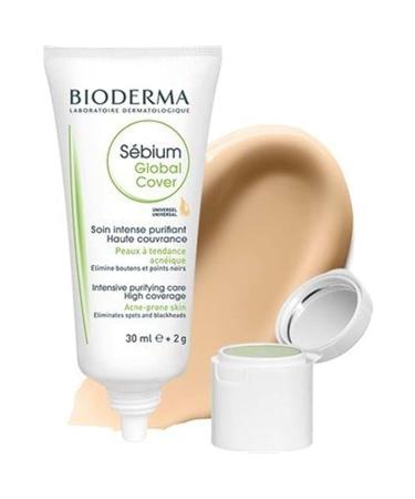 Bioderma Sebium Global Cover Color Care Cream for Mixed and Oily Skin with Aha and Salicylic Acid 30 ml