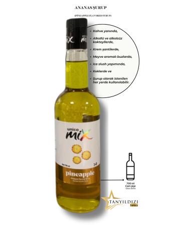 Unicomix PINEAPPLE SYRUP (GLASS 700 ML)