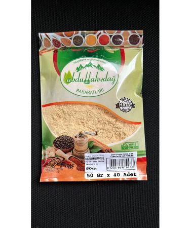 Hac o lu spice Hatay Local Ginger Powder Ground 50 Gr x 40 Pieces / pack