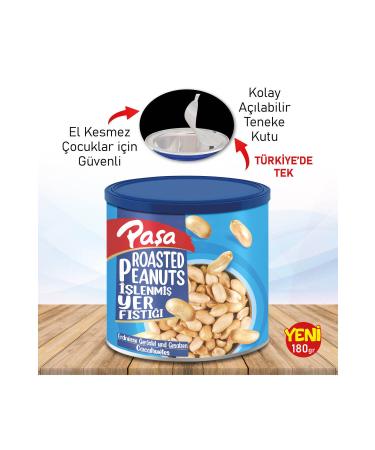 Pasha Nuts Roasted Peanut Tin Box 180 gr (Salted) x 2 PCS - Buy Online on GoSupps.com