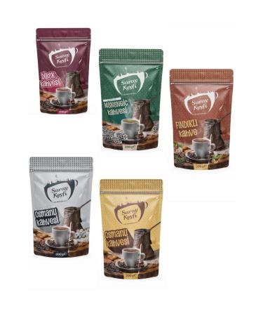 PALACE PLEASE Set of 5 - Dibek Coffee - Milky Menengi Coffee - Hazelnut Coffee - Ottoman Coffee - Mastic Ottoman Coffee